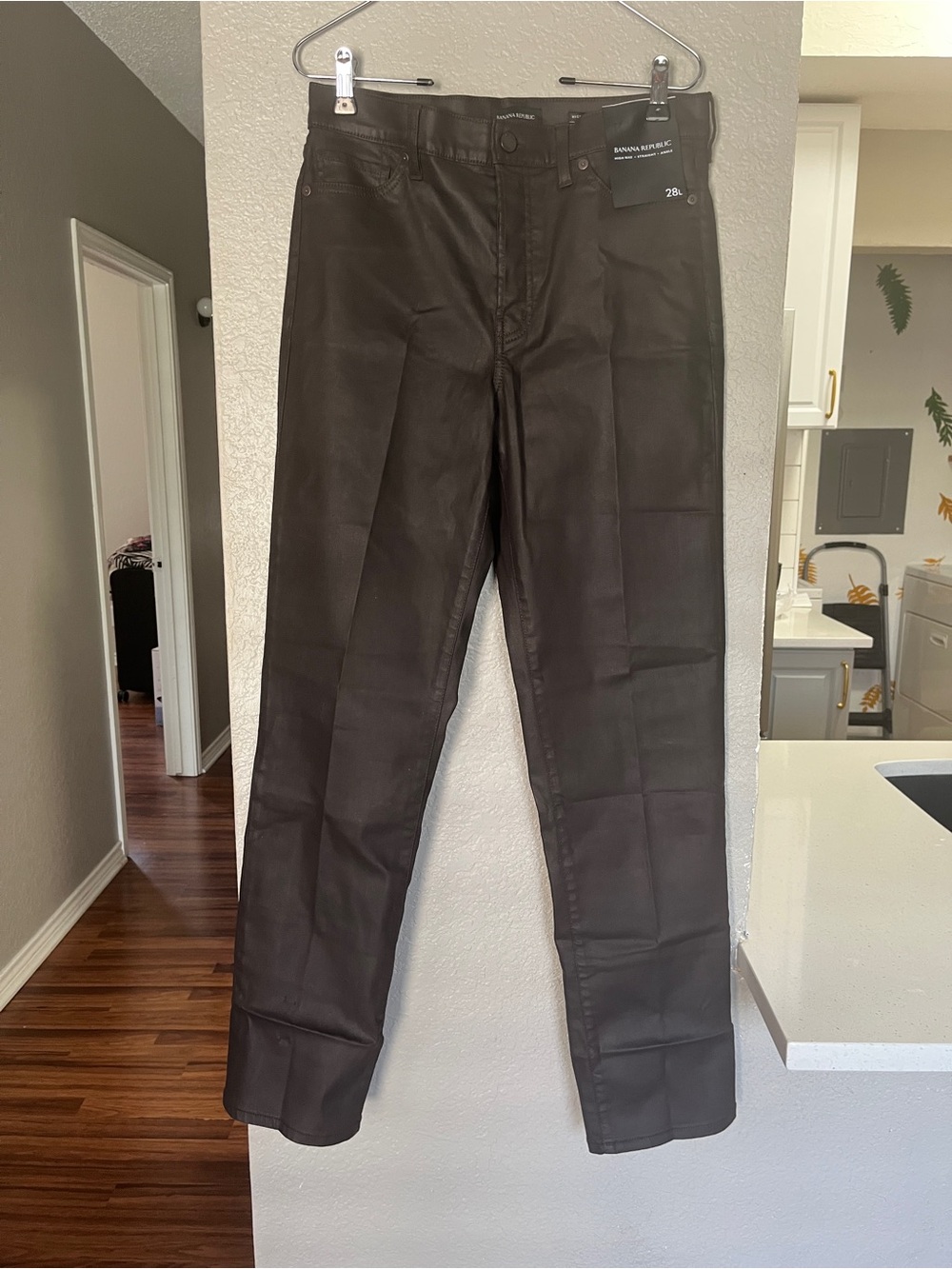Banana Republic Dark Brown Straight-Leg Pants